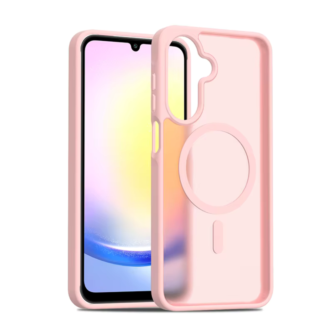 Mattapintainen pinkki MagSafe-kuori Galaxy S23 Plus 5G -puhelimelle – kevyt, suojaava ja moderni ilme