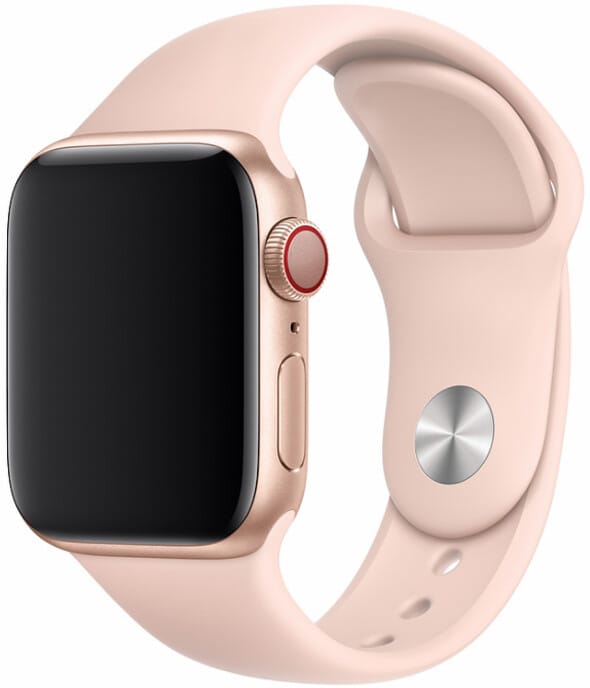 Apple Watch silikoniranneke - vaaleanpunainen